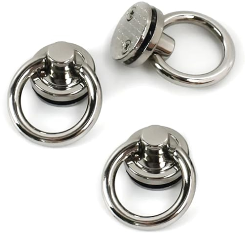 5 Stück ! O-Ringe 20mm - Farbe: Silber - Doppelverschraubung, Ringkloben Ring der O Ring, Gothic DIY Basteln, Leder Ring, Nieten, Schraubnieten, Ziernieten
