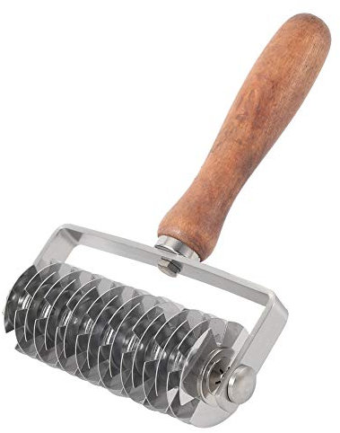 Lybunair Edelstahl-Gebäck- und Teig-Gitterroller, Teigroller für präzise Kuchenkrusten und handwerkliche Brotdesigns