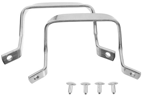 Luxshiny 2Pcs Stainless Steel Frying Pan Replacement Pot Handle Pot Wok Handle Steam Pot Handle Water Boiler Side Handle Pressure Pan Handle Ear Removable Pot Handle Platen Steamer