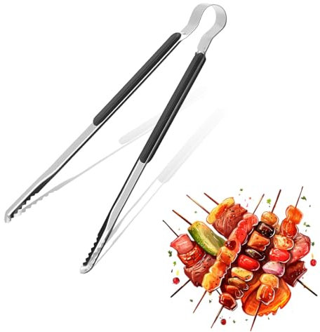 AIOELUV 1 Pezzo Pinza Per Barbecue Pinze Da Cucina Acciaio Inox/Plastica Classic Special Argento/Nero