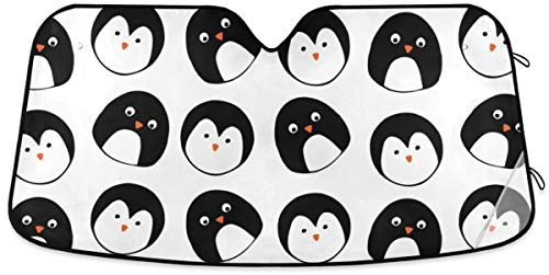 942 Auto Windschutzscheibe Sonnenschutz Süßer Pinguin - Tierspaß Auto Windschutzscheibe Sonnenschirm Wasserbeständig Sonnenschutz Auto Frontscheibe Sonnenschutz Universal Für Wagen Lastwagen S