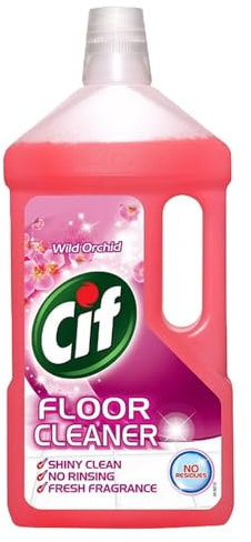 Cif Floor Cleaner Wild Orchid 950ml Pack of 1 All Purpose Cleaning Liquid Tiles Vinyl Linoleum Dirt Stain Mark Remover Kitchen Bathroom Home with Welari Thank You Card | (1pack) (950ml)