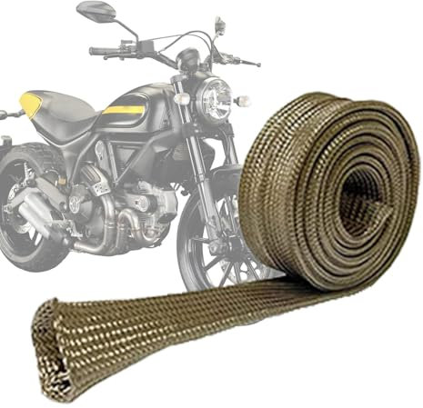 Heat Shroud Sleeve,Auto Hose Heat Shield Roll Plug Wire Fire Sleeve - Cuttable Effective Wire Heat Protectors Roll for Brake Cable Electrical Wiring
