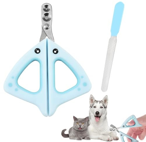 2PCS Cat Claw Clipper 2mm & 4mm Positioning Hole Avoid Overcutting Cat Nail Clippers with Safety Guard Professional Kitten Nail Clipper Cat Nail Clippers for Cat Rabbits Hamsters Birds&Other Animals