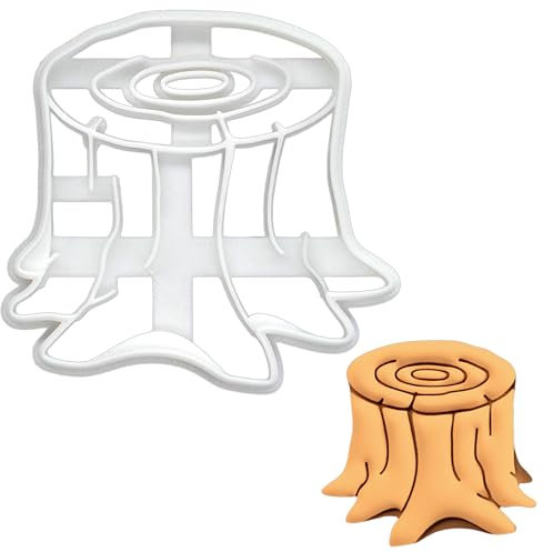 BAKERLOGY Tree Stump Cookie Cutter - Bake Enchanting Forest Treats - Detailed Biscuit Cutter Design for Baking and Crafts, Ideal on Fondant, Dough, Clay
