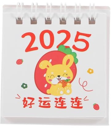 Lurrose 2025 Desk Calendar Easel Calendar Stand up Calendar 2025 Standing Flip Desktop Calendar Desk Flip Calendar Table Calendar Daily Planner Calendar 2025 Yearly Calendar White Iron