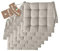 Il Tuo Artigiano Design Set mit 4 oder 6 Sitzkissen für Küchenstühle, hergestellt in Italien, Set mit 6 Stück, 40 x 40 cm, Dicke 6 cm, Polsterung aus Schaumstoff und weichem Acryl (6, Ton)