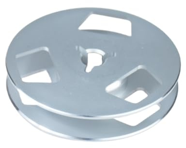 Kznifmk 1/4 2.5 Inch Takeup Reel,Open Reel Audios Metal Takeup Reel,3 Holes Wind Resistance Hole 2.5 Inch Empty Tape Reel Silver