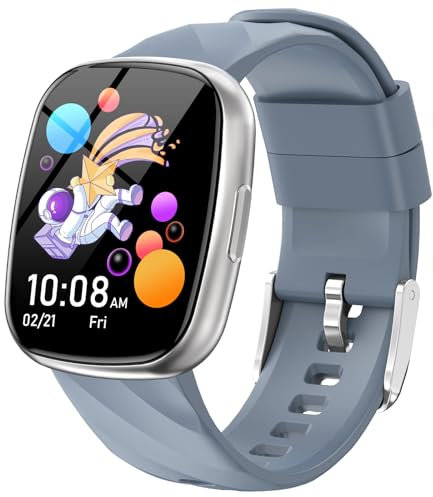 Smart Watch for Boys Girls Waterproof Puzzle Games Alarm Music Sport Mode Heart Rate Sleep Pedometer Kids Smart Watch Birthday Gift for