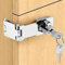 Litensh Hasp - Lucchetto per cancello, chiavistello, con diverse chiavi, per cassetti, armadietti, armadietti, mobili, cassette postali, armadio (7,6 cm, tripla piega)