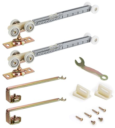 Pocket Door Soft Close Mechanism 1 Tri-Wheel with Soft Close and Soft Open | Lashow Ball Bearing Tri-Wheels, Compatible with Johnson 1060 & 1062, Fits 100, 134F, 138F, 2610F Series Tracks