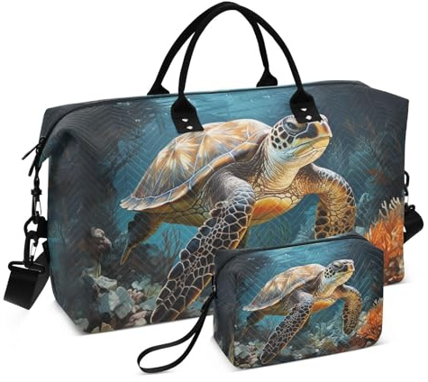 XUWU Sea Turtle Quilted Travel Bags Weekender Duffle Bags