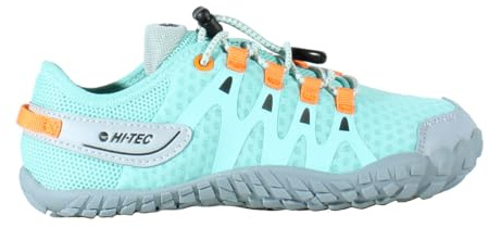HI-TEC Abyss Junior Barefoot Shoes Kids | Barefoot Shoes Kids Mountaineering Hiking | Respectful, Comfortable, Minimalist Shoes | Lightweight, Breathable and Flexible, Cyan (Acqua), 12.5 UK
