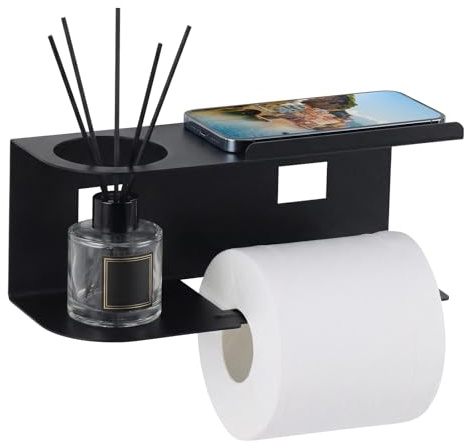 Toilettenpapierhalter Ohne Bohren, Klorollenhalter Wandmontage, Selbstklebend Klopapierhalter, Klopapierhalterung, Toilettenhalter Edelstahl, Wc Papier Halterung Rollenhalter mit Kleber für Badzimme-1