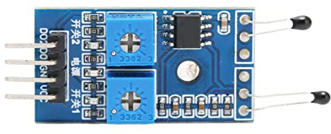 ANKROYU Thermosensormodul, 2-Kanal-Temperaturregelplatine mit Potentiometer, einstellbare Empfindlichkeit für Heimwerker-Elektronikprojekte, ABS-Material, Größe 3,2 x 1,7 cm