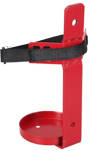 TOMETURE Supporto Estintore Parete in Ferro Porta Estintore 6kg, Staffa Regolabile in Poliestere per Montaggio Sicuro e Salvaspazio in Casa Vacanze