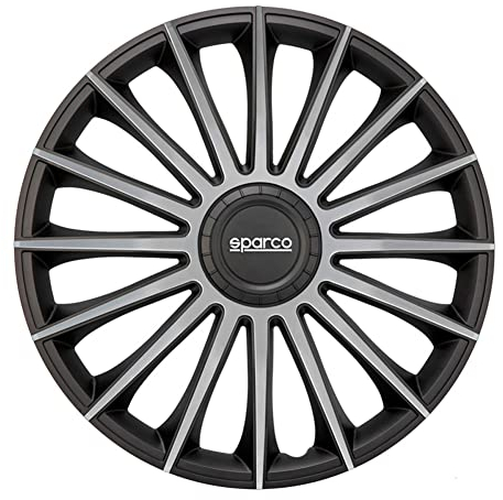 Sparco Satz Radzierblenden Treviso 14-Zoll Schwarz/Silber