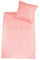 Dreamhome Renforcé Baumwolle Bettwäsche Rüschen 135x200 Vintage Shabby chic Uni Farben mit Reißverschluß Kissenbezug 80x80, Farbe:Sterne-ROSA