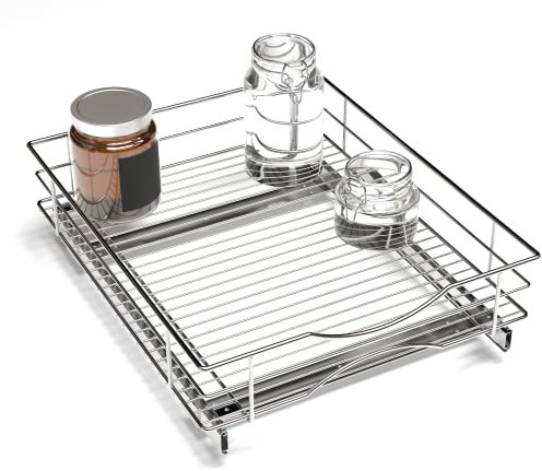 Home Zone Living Ausziehbarer Küchenschrank-Organizer mit einer Ebene der Aufbewahrung, 43,2 cm B x 53,3 cm T