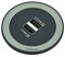 EVOline 159280001400 Tischsteckdose 2fach Schwarz, Edelstahl 1St.