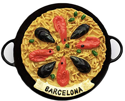 3D Spanien Meeresfrüchte Paella Kühlschrank Kühlschrankmagnet Tourist Souvenirs Handgemachte Harz Handwerk Magnetische Aufkleber Home Küche Dekoration Reise Geschenk