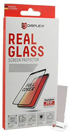 Displex Full Cover Schutzglas (10H) für Apple iPhone X/XS/11 Pro, Eco-Montagerahmen, volle Displayabdeckung, Tempered Glas, kratzer-resistente Schutzfolie, hüllenfreundlich
