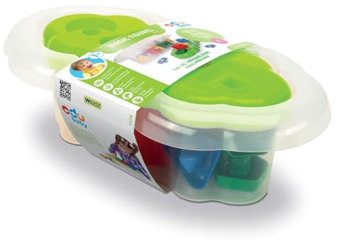 Wader Bausteine für Kinder, 20 Stück Stapelspielzeug, buntes Lernspielzeug, inkl. Aufbewahrungsbox, ab 1 Jahr