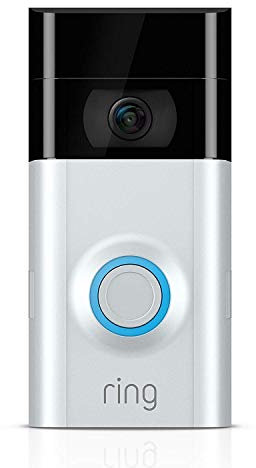 Ring Video Doorbell 2, Zertifiziert und generalüberholt | Video Türklingel 2 1080p HD-Video, Gegensprechfunktion, Bewegungsmelder, WLAN, Satin Nickel