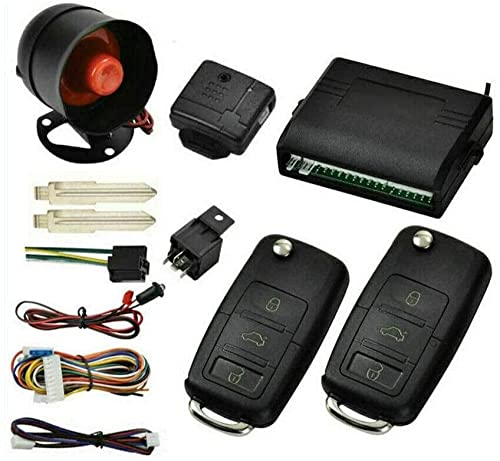 Antifurto Remoto per Auto Riloer, Kit di Chiusura Centralizzata Antifurto per Sistema di Sicurezza dell'Auto e Sensore di Vibrazione e 2 Telecomandi