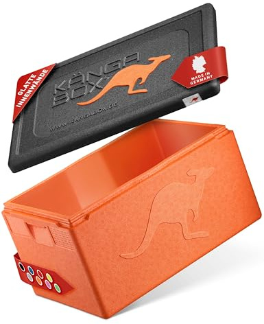KÄNGABOX® Professional GN 1/1 orange 48L – Thermobox für Essen, Styroporbox-Alternative, Warmhaltebehälter & Kühlbox, hygienisch, HACCP Ready, Temperaturbeständig von -40 °C bis +120 °C