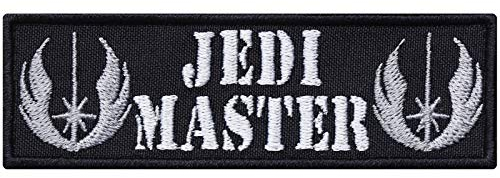 JEDI MASTER Aufnäher Joda Aufbügler Patch zum annähen/aufbügeln |Gamer Film Fan-Artikel Movie Geschenk Zocker Applikation für alle Stoffe | 95x30mm