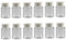 12 botellas de plástico transparente de 80 ml/2.8 onzas rellenables para medicamentos vacíos envases de tableta para polvo líquido químico