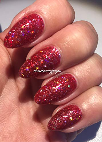 Bluesky Gel Polish GLITTER DIAMOND RANGE BLZ CHOOSE YOUR COLOR GLITTER GEL UV LED Soak Off 10ml (BLZ 01 Cherry Glitter)