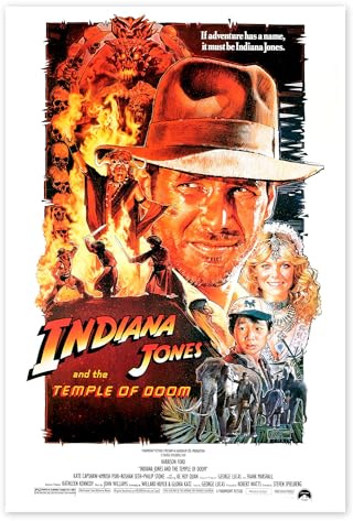 Indiana Jones und der Tempel des Todes (englisch) II Poster 60 x 90 cm Wandbilder Wanddeko
