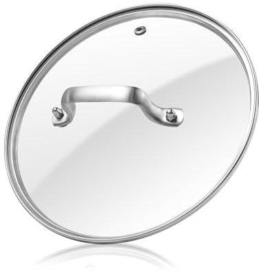 Antrader Tempered Glass Lid ,10 Glass Covers for Pots,Pans and Skillets,1Set,Clear