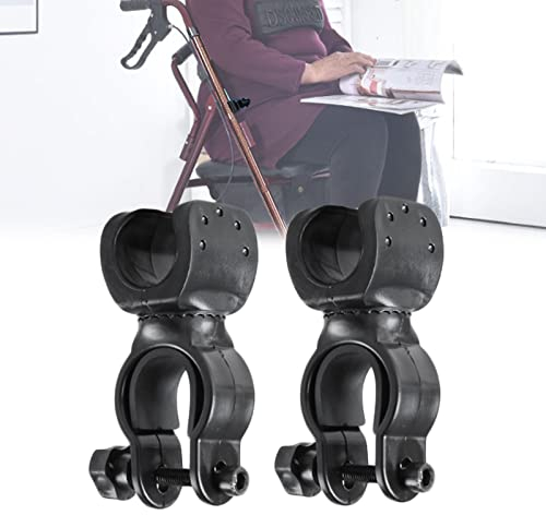 CHOYTONG Universal-Gehstockhalter für Rollstuhl, Rollator-Krücken, Zubehör für ältere Menschen mit Behinderungen, 2,5 cm Ausweis, 2 Stück