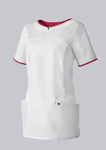 BP 1700-485-2188 Schlupfkasack Für Damen, Moderne Passform, 50% Baumwolle/50% Polyester, Weiß/Koralle, Größe 3XLn