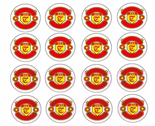 30 Manchester Edible Cupcake Toppers - Icing or Wafer paper Cake Decorations