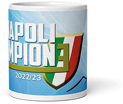 PR Service PRS - tazza MUG - personalizzata con grafica scudetto del Napoli campione d'Italia 2022-2023 ricordo scudetto napoli OTTIMA per celebrare la vittoria scudetto!