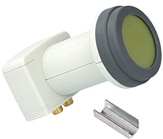 [ Test SEHR GUT, Note 1.2 *] GSS Helios Twin LNB mit LTE Abschirmung & Sun Protect UV Schutz, Digital 2Fach 4K LNB für 2 Teilnehmer, für TV Fernseher Sat Receiver, HD LNC für Satelliten Schüssel
