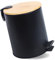 GREELUE 5L Kosmetikeimer Metall, Badezimmer Mülleimer mit deckel, Mülleimer Bad mit Absenkautomatik (Soft Close) (Schwarz 5L)