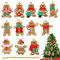 12 Pezzi di Pan di Zenzero Natalizio, Pan di Zenzero Decorazioni Albero di Natale, Omino Pan di Zenzero Decorazioni, Adatto per Alberi di Natale, Feste di Natale, Decorazioni per la Casa.