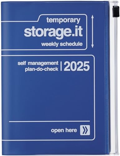 MARK'S 2024/2025 Taschenkalender A6 vertikal, Storage it, Navy: Von September 2024 bis Dezember 2025