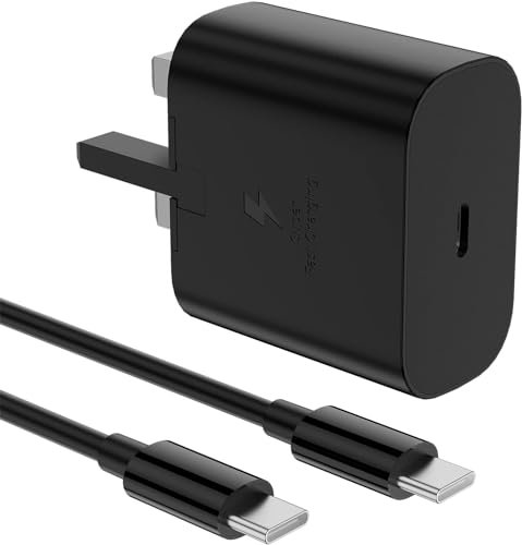KP TECHNOLOGY 25W Fast Charger for Sony Xperia 1 VII/Xperia 1 VI/Xperia 10 VI/Xperia 5 V/Xperia 1 V/Xperia 10 V/Xperia 5 IV / 1 IV / 10 IV, USB C Port PD Plug (Cable + Plug) (BLACK)