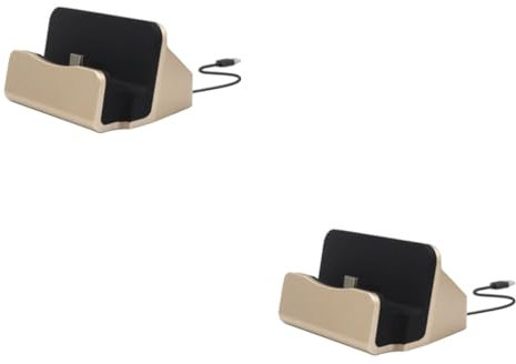 OSALADI 2 Pz Caricatore Da Tavolo Supporto Per Caricabatterie Da Tavolo Docking Station Di Tipo c Base Di Ricarica Da Tavolo Caricabatteria Dock Di Tipo c Golden
