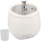 Mini Rice Cooker, 1.8L Small Electric Rice Cooker with Automatic Cooking & Keep Warm Function for 2-4 Servings, Non-Stick Inner Pot,Multifunctional Electric Cooking Pot with Measuring Cup (White)
