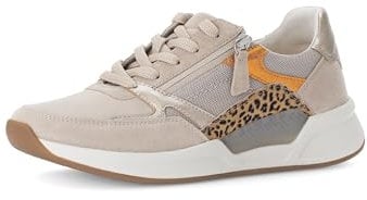 Gabor Damen Low-Top Sneaker, Frauen Halbschuhe,schnürschuhe,schnürer,straßenschuhe,Strassenschuhe,Sportschuhe,oasi/Puder/orange,40 EU / 6.5 UK