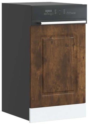 vidaXL Panel para lavavajillas Kalmar Roble Ahumado 45x1,5x67 cm, Panel Frontal de lavavajillas, Panel, Panel de Puerta Frontal de lavavajillas