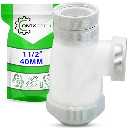 Sifone Lavabo Bagno de Polipropileno 1/2” 40 mm para Sistemas de Plomería - Garanzia di 5 Anni - ONIX TECH
