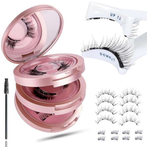 Magnetic Eyelashes Natural Look Reusable Magnetic Lashes without Eyeliner False Eyelashes Magnetic No Glue Needed Easy to Wear and Remove